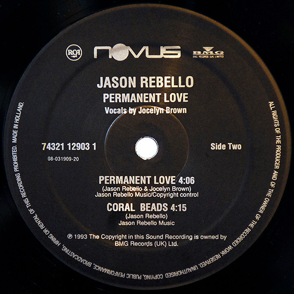 Jason Rebello Featuring Jocelyn Brown - Permanent Love | Novus (74321 12903-1) - 2