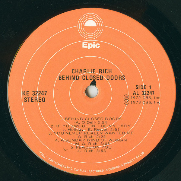 Charlie Rich - Behind Closed Doors | Epic (KE 32247) - 3 Charlie Rich - Behind Closed Doors | Epic (KE 32247) - 3