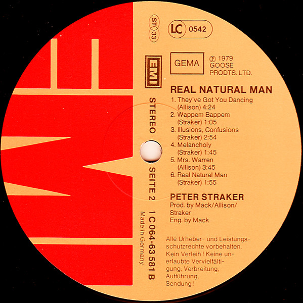 Peter Straker - Real Natural Man | EMI (1C 064-63 581) - 3 Peter Straker - Real Natural Man | EMI (1C 064-63 581) - 3