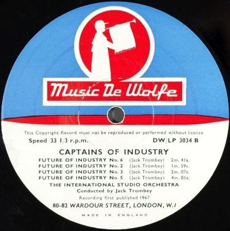 The International Studio Orchestra - Captains Of Industry | Music De Wolfe (DW/LP 3034) - 3