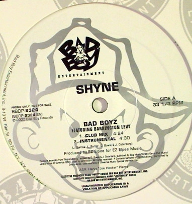 Shyne Featuring Barrington Levy - Bad Boyz | Bad Boy Entertainment (BBDP-9324)
