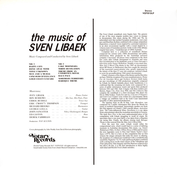 Sven Libaek - The Music Of Sven Libaek | Votary Records (VOT015LP) - 2 Sven Libaek - The Music Of Sven Libaek | Votary Records (VOT015LP) - 2