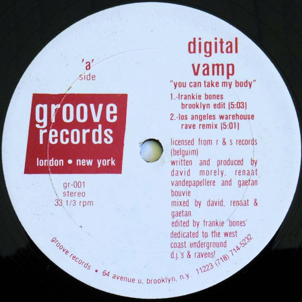 Digital Vamp - You Can Take My Body | Groove Records (gr-001)