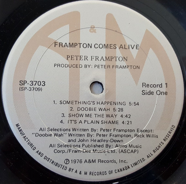 Peter Frampton - Frampton Comes Alive! | A&M Records (SP-3703) - 2