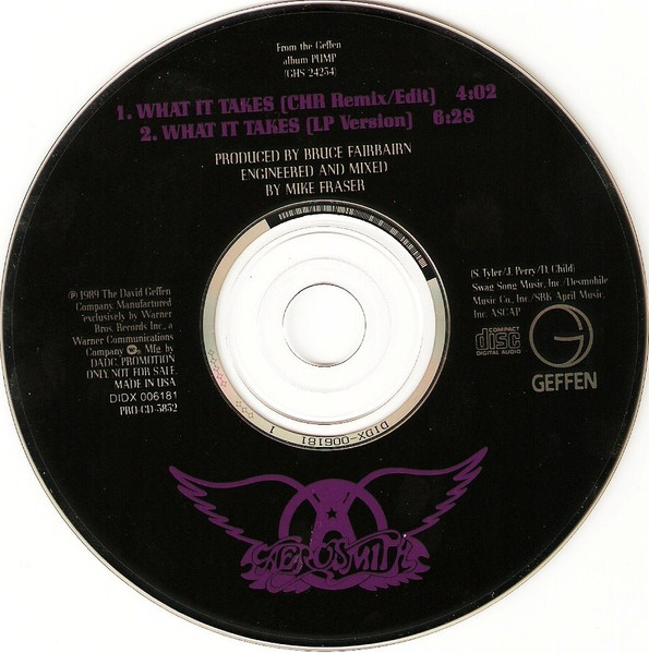 Aerosmith - What It Takes | Geffen Records (PRO-CD-3852) - 2 Aerosmith - What It Takes | Geffen Records (PRO-CD-3852) - 2