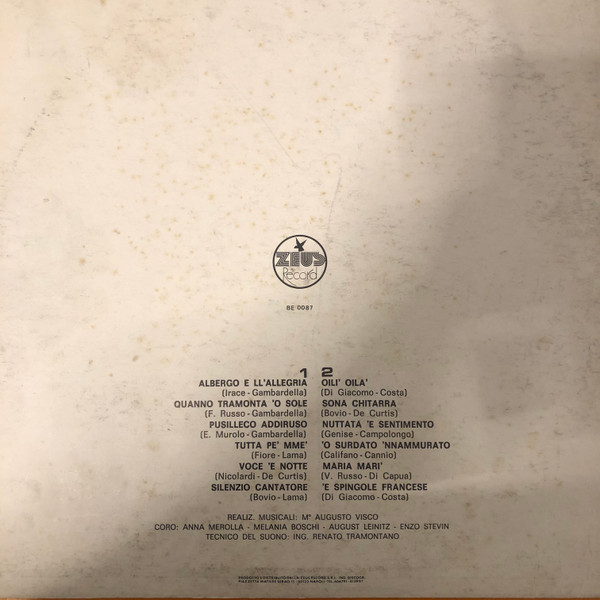 Enzo Stellato - Napoli In Discoteca 2° Volume | Zeus Record (BE 0087) - 2 Enzo Stellato - Napoli In Discoteca 2° Volume | Zeus Record (BE 0087) - 2