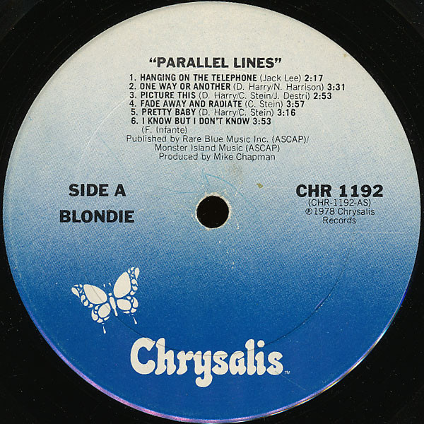 Blondie - Parallel Lines | Chrysalis (CHR 1192) - 3 Blondie - Parallel Lines | Chrysalis (CHR 1192) - 3