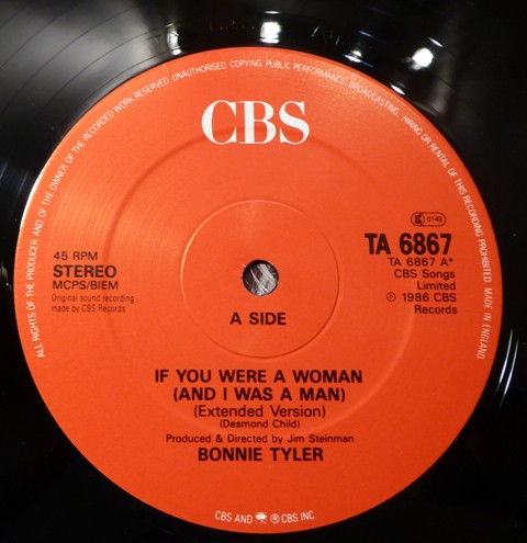Bonnie Tyler - If You Were A Woman (And I Was A Man) | CBS (TA 6867)