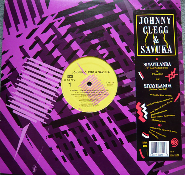 Johnny Clegg & Savuka - Siyayilanda | Capitol Records (V-15415) - main Johnny Clegg & Savuka - Siyayilanda | Capitol Records (V-15415) - main