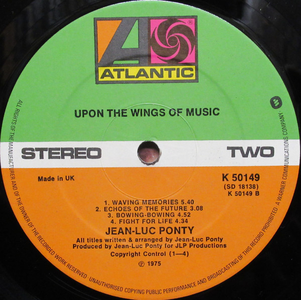 Jean-Luc Ponty - Upon The Wings Of Music | Atlantic (K 50149) - 4