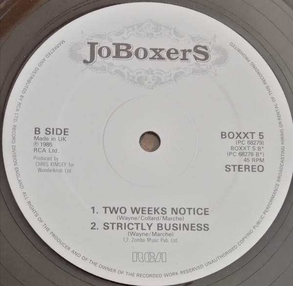 JoBoxers - Is This Really The First Time | RCA (BOXXT 5) - 4