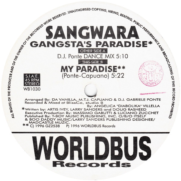 Sangwara - Gangsta's Paradise | Worldbus Records (WB1030)