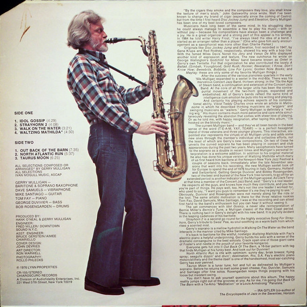 Gerry Mulligan's New Sextet - Idol Gossip | Chiaroscuro Records (CR155) - 2 Gerry Mulligan's New Sextet - Idol Gossip | Chiaroscuro Records (CR155) - 2