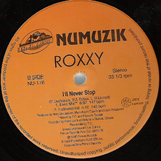 Roxxy - I'll Never Stop | Numuzik Inc. (NU-176) - 2 Roxxy - I'll Never Stop | Numuzik Inc. (NU-176) - 2