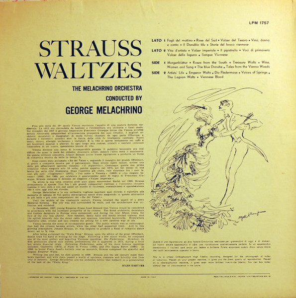 Johann Strauss Jr. . The Melachrino Orchestra Conducted By George Melachrino - Strauss Waltzes | RCA Victor (LPM 1757) - 2