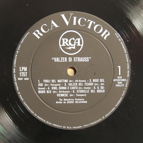 Johann Strauss Jr. . The Melachrino Orchestra Conducted By George Melachrino - Strauss Waltzes | RCA Victor (LPM 1757) - 3