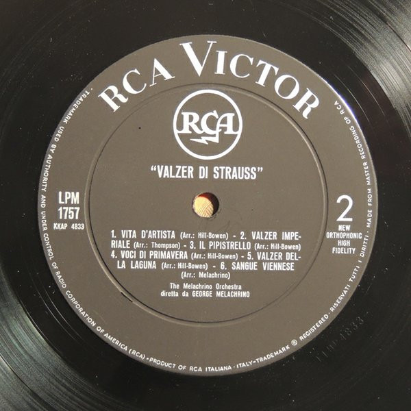 Johann Strauss Jr. . The Melachrino Orchestra Conducted By George Melachrino - Strauss Waltzes | RCA Victor (LPM 1757) - 4