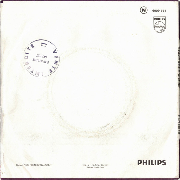 Les Enfants Terribles - Où Ça, Où? / Gugenheim | Philips (6009 561) - 2