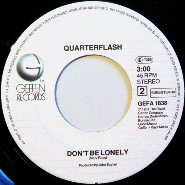 Quarterflash - Harden My Heart | Geffen Records (GEFA 1838) - 4 Quarterflash - Harden My Heart | Geffen Records (GEFA 1838) - 4