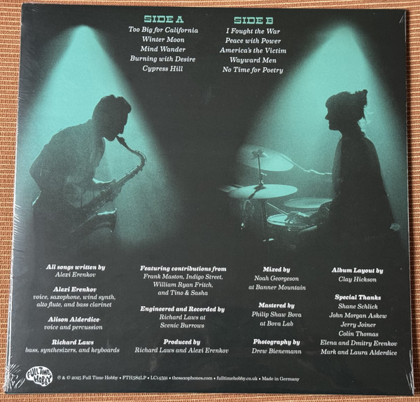 The Saxophones - No Time for Poetry | Full Time Hobby (FTH582LP) - 3