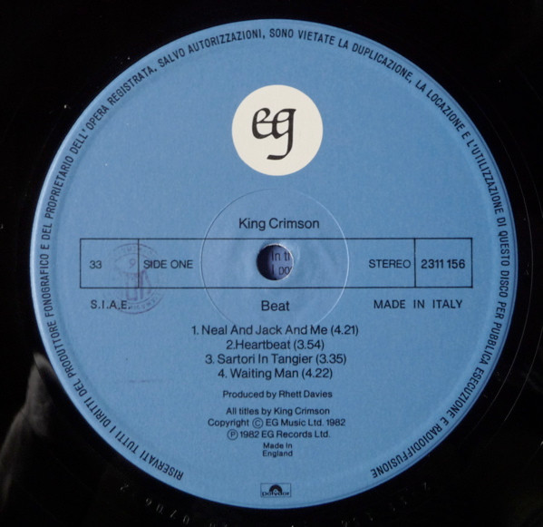 King Crimson - Beat | EG (2311 156) - 3