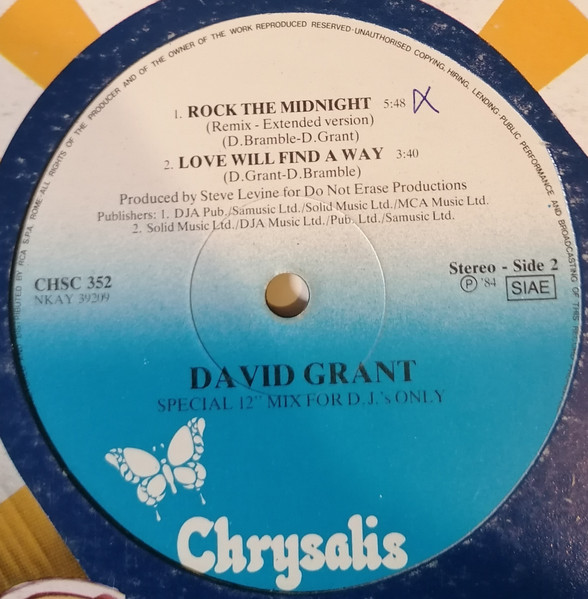 David Grant - Special 12" Mix For D.J.'s Only | Chrysalis (CHSC 352) - main David Grant - Special 12" Mix For D.J.'s Only | Chrysalis (CHSC 352) - main