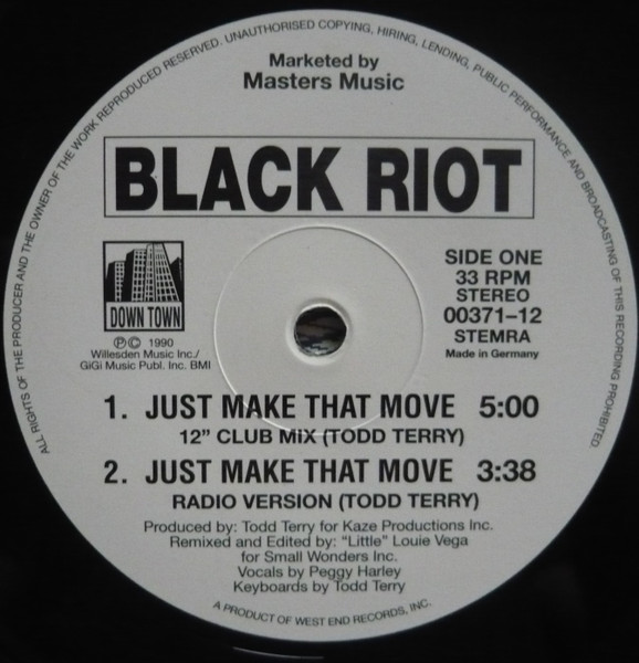 Black Riot - Just Make That Move | Down Town (00371-12) - 3 Black Riot - Just Make That Move | Down Town (00371-12) - 3