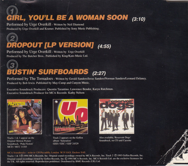 Urge Overkill - Girl, You'll Be A Woman Soon | MCA Records (MCSTD 2024) - 2