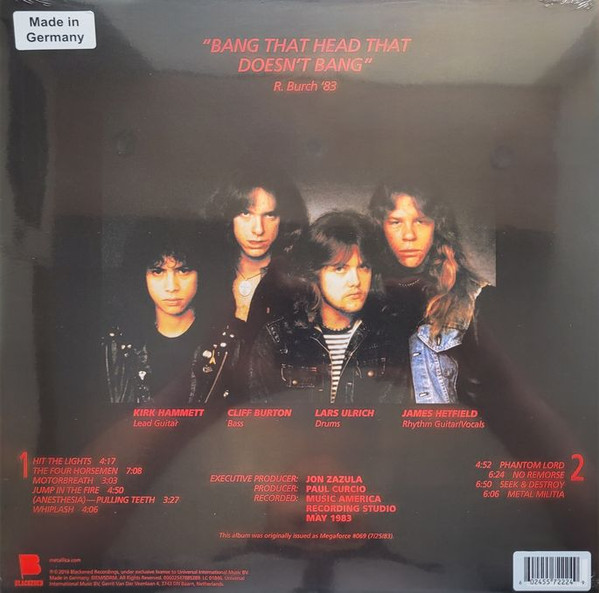Metallica - Kill 'Em All | Blackened (BLCKND003R-1U) - 2