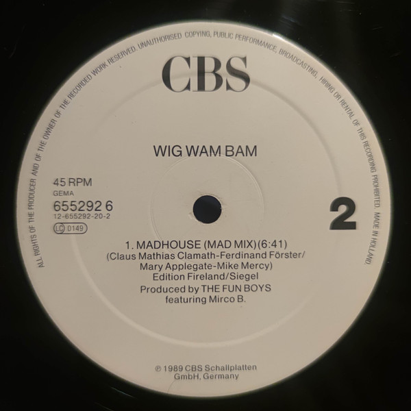 Wig Wam Bam - Madhouse | CBS (655292 6) - 2