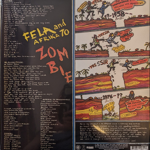Fela Kuti And Africa 70 - Zombie | Knitting Factory Records (KFR 2025-1)