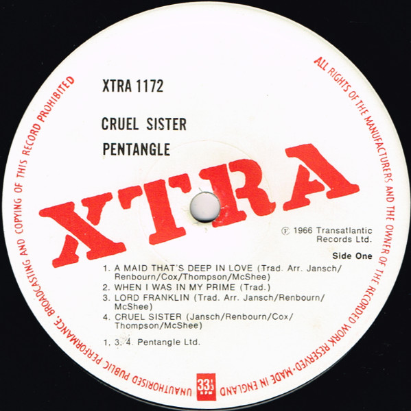 Pentangle - Cruel Sister | XTRA (XTRA 1172) - 3