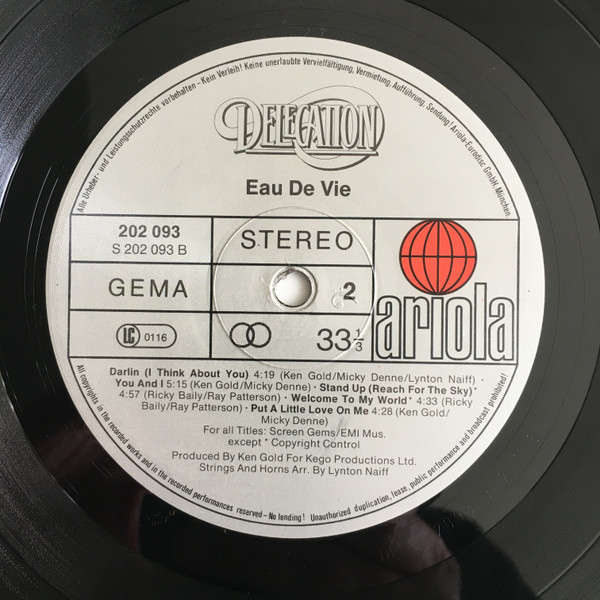 Delegation - Eau De Vie | Ariola (202 093) - 4