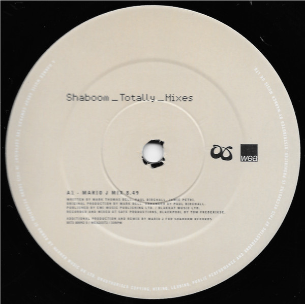 Shaboom - Totally Mixes | WEA (WEA233T2) - 3