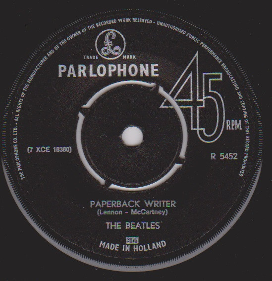 The Beatles - Paperback Writer / Rain | Parlophone (R 5452) - 2