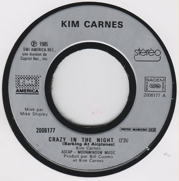 Kim Carnes - Crazy In The Night (Barking At Airplanes) | EMI America (2006177) - 3