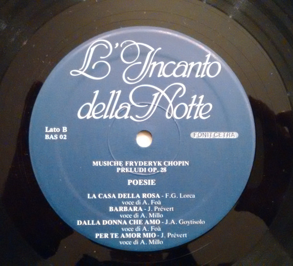 Arnoldo Foà & Achille Millo - L'Incanto Della Notte | Fonit Cetra (BAS 02) - 3 Arnoldo Foà & Achille Millo - L'Incanto Della Notte | Fonit Cetra (BAS 02) - 3