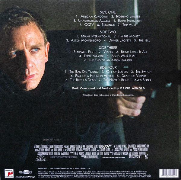 David Arnold - Casino Royale (Original Motion Picture Soundtrack) (MOV - 2LP - Limited Deluxe Numbered Edition - Blue Translucent Vinyl) [Vinyl] | Sony Classical (MOVATM281) - 3