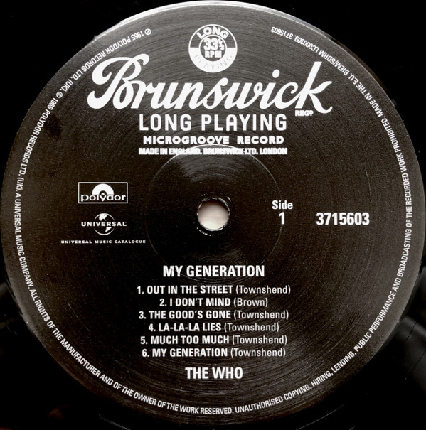 The Who - My Generation | Brunswick (3715603) - 3