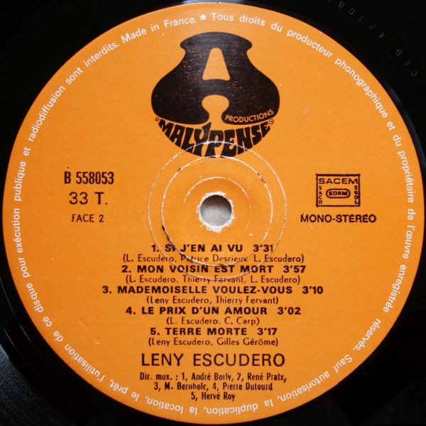 Leny Escudero - Vivre Pour Des Idées | Malypense (B 558 053) - 4