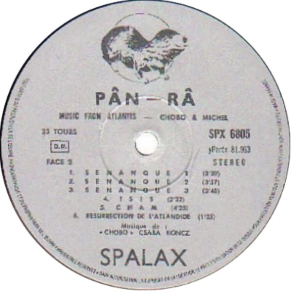 Pân-Râ , "Chobo" Csaba Koncz - Michel Poiteau - Musique De L'Atlantide - Music From Atlantis | Spalax (SPX 7 6805) - 3