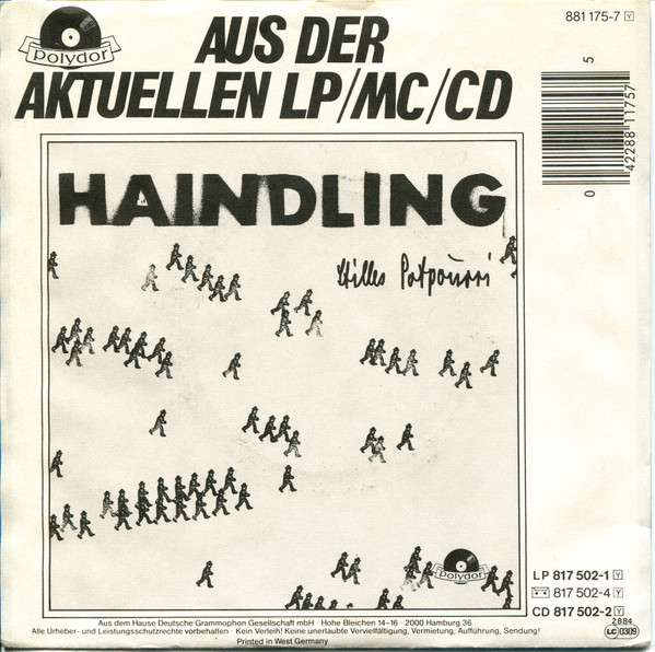 Haindling - Du Depp | Polydor (881 175-7) - 2