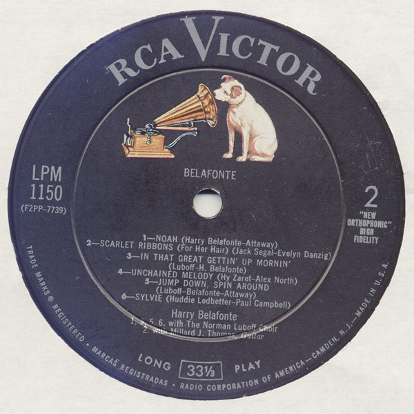 Harry Belafonte - Belafonte | RCA Victor (LPM-1150) - 4 Harry Belafonte - Belafonte | RCA Victor (LPM-1150) - 4