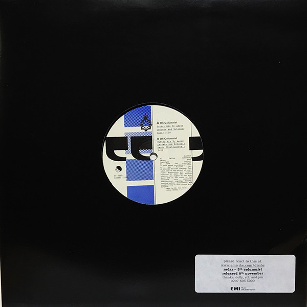 Radar - 5th Columnist | EMI (12 EMDJ 711) - 3