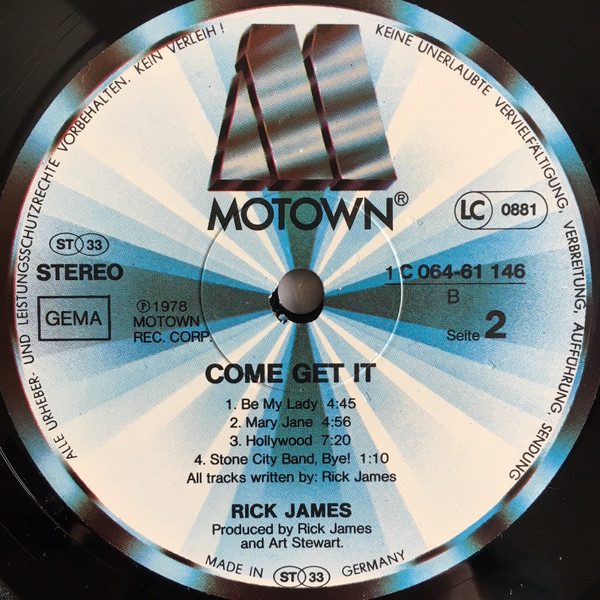 Rick James - Come Get It! | EMI Electrola (1C 064-61 146) - 4