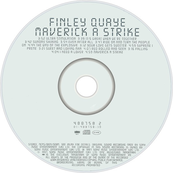 Finley Quaye - Maverick A Strike | Epic (488758 2) - 4