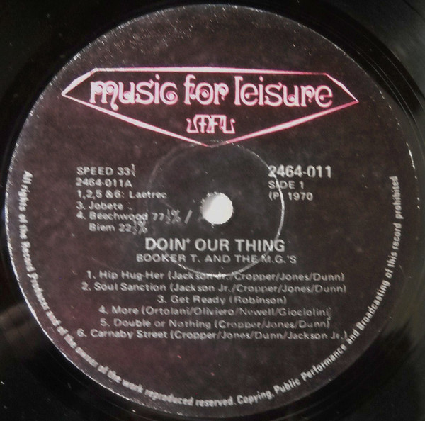 Booker T & The MG's - Doin' Our Thing | Atlantic (2464-011) - 4