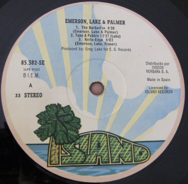Emerson, Lake & Palmer - Emerson, Lake & Palmer | Island Records (85.382-SE) - 2