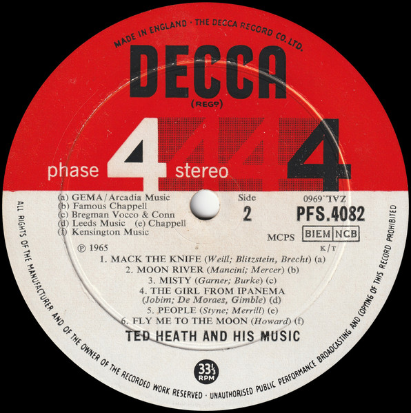 Ted Heath And His Music - Fever! | Decca (PFS 4082) - 4 Ted Heath And His Music - Fever! | Decca (PFS 4082) - 4