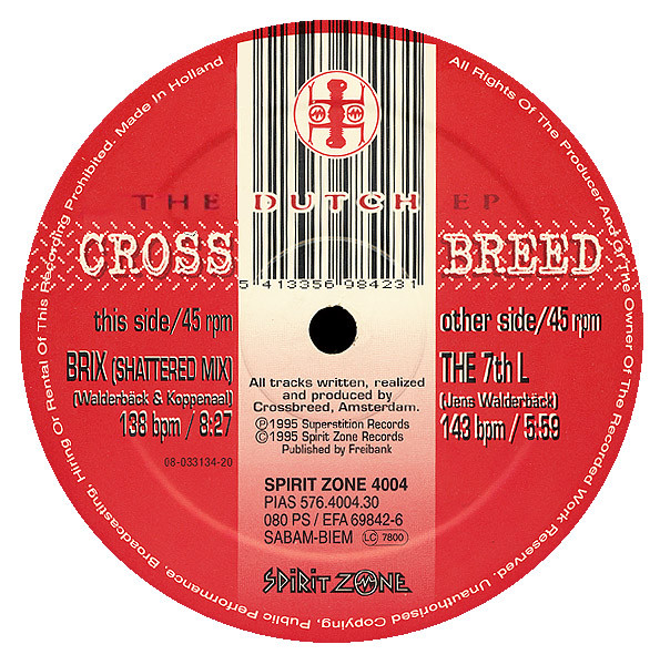 Crossbreed - The Dutch EP | Spirit Zone Recordings (SPIRIT ZONE 4004)